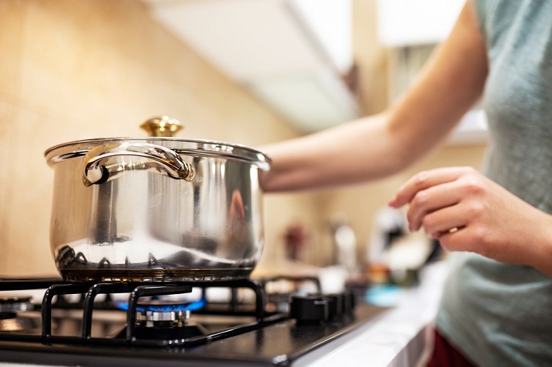 cocina con gas natural